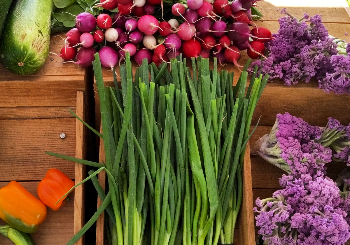 Legums in a farmers market